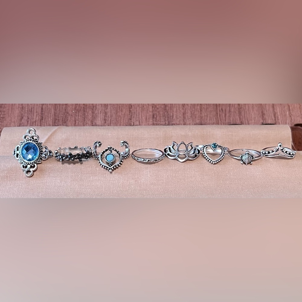 Set of 8 Finger Rings, BN